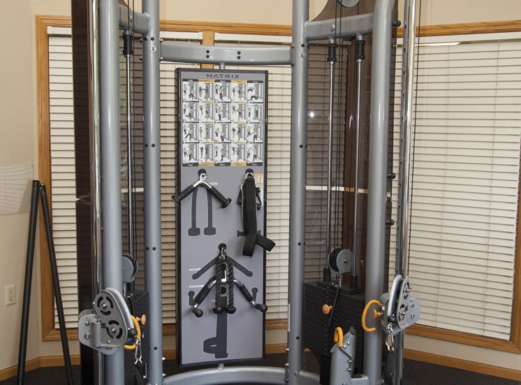Weight machine in fitness center